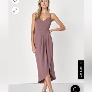 Lulu’s Reinette Mauve Purple Midi Dress